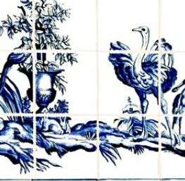 Toile de Jouy - blue and white with border