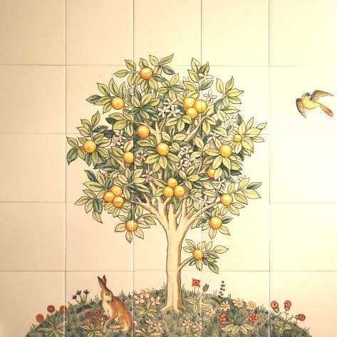 Lemon tree tile panel