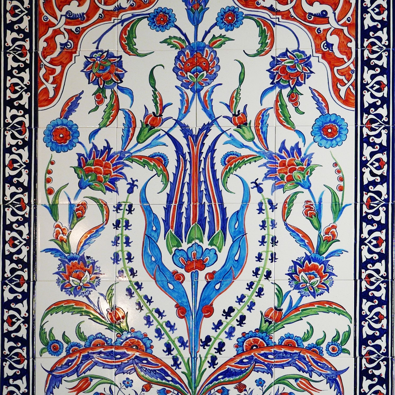Iznik Turkish Tile Panel Square